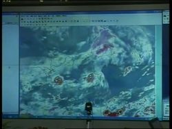 Blue skies over Beijing; tour of games meteorological centre News Clip