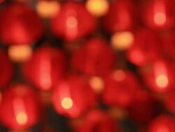 red chinese lanterns Stock Footage