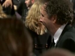 Tim Burton at EE British Academy Film Awards 2013 Red Carpet Arrivals Stock Footage