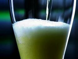 PILSNER GLASS OF BEER FILLED-1080HD Stock Footage