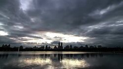 Central Park Sunset Stock Footage