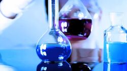 Scientist classifying liquid sample in a laboratory Stock Footage