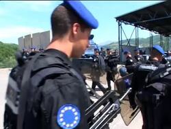 Kosovo Serbs protesting against new border regulations News Clip