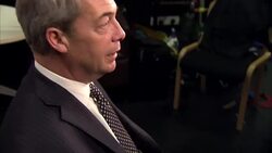 Nigel Farage walking through studios News Clip