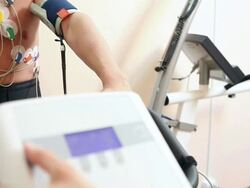 Medicine. Doctor measures the pulse for medical test. Stock Footage