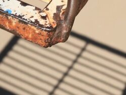 Old rusty swing Stock Footage