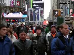 New York Area Prepares For Super Bowl XLVIII Stock Footage