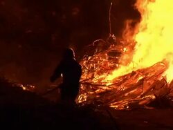 HD: Firefighter At Work Stock Footage