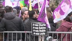 CLEAN : Kurds rally in Paris to pay tribute to 3 slain women activists News Clip