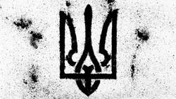 Ukraine coat of arms Stock Footage