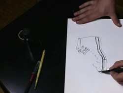 Drawing a sneaker Stock Footage