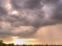 Nimbus at sunset (HDR) Stock Footage