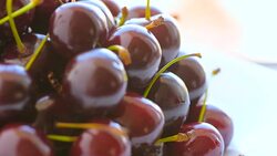 red ripe cherries, close up Stock Footage