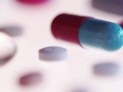 Colored pills Stock Footage