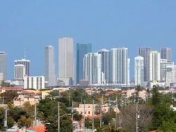 Downtown Miami from Little Havana Stock Footage
