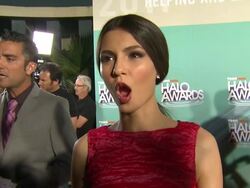 INTERVIEW: Victoria Justice on what cause is close to her heart and what she is most looking forward to about tonight's show (Footage by WireImage Video/Getty Images Entertainment Video) Stock Footage