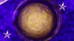 Glowing Paper Planet with Paper Star Effect Stock Footage