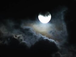 moon and clouds Stock Footage