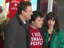 Jason Segel, Jack Black, Tanya Haden at the 'Gulliver's Travels' Premiere at Hollywood CA. (Footage by WireImage Video/GettyImages) Stock Footage