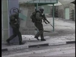 West Bank - Protestors clash with police News Clip
