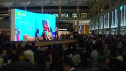 Jessica Alba gushes over new baby at a mall event in Hong Kong News Clip