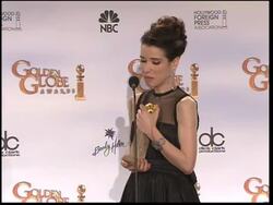 Press conference interviews with winners News Clip