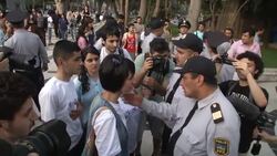 PROTESTORS USE EUROVISION SONG CONTEST AS BACKGROUND FOR HUMAN RIIGHTS DEMO News Clip