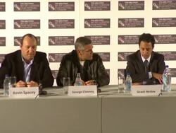 The Men Who Stare At Goats Press Conference - London Film Festival Stock Footage