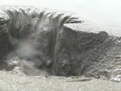 Erosion in the beach Stock Footage
