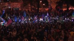 Marching coal miners arrive in Madrid News Clip