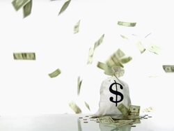 Money Flying .. Stock Footage