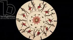 Animated 19th century phenakistoscope with short and tall man Stock Footage