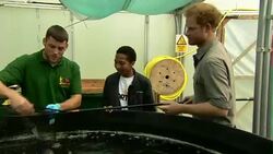 Prince Harry inspecting community angling centre News Clip