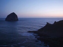 haystack rock from Oregon Coast Stock Footage