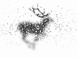 DEER : modern halftone style (LOOP) Stock Footage