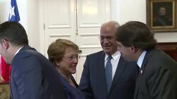 CLEAN : Chilean president meets Palestine Liberation Organization News Clip