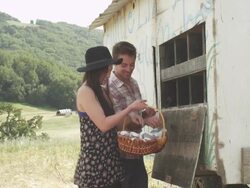 Friends getting into an old truck Stock Footage