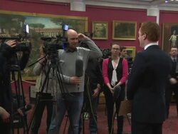 Damien Lewis at Damian Lewis given keys to The City Of London at The Guildhall on March 19, 2013 in London, England (Footage by WireImage Video/Getty Images) Stock Footage