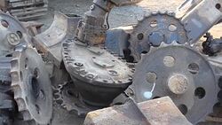 panning: Gear wheels mechanism Stock Footage