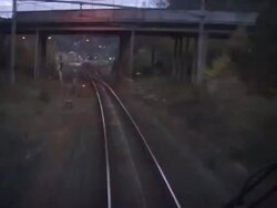 Train in high speed. Stock Footage