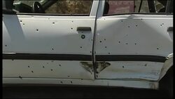 Car in Haifa hit by Hizbollah rocket News Clip