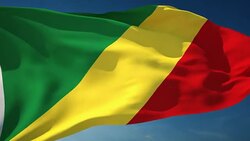 4K Republic of the Congo Flag - Loopable Stock Footage
