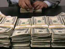 Lots of cash money. Thousands  dollars. US Paper Currency. Stock Footage