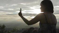 selfie with nature Stock Footage