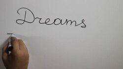 Hand writing a 'Dreams work success' message on a white board using a black marker Stock Footage