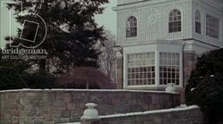 Static shot of a country home in the countryside by day in the snow, clip 7 Stock Footage