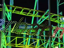 Young people on Rollercoaster Stock Footage