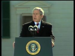 President Bush marked President's Day with a visit to Mount Vernon, George Washington's home. This President's Day marks Washington's 275th birthday. News Clip