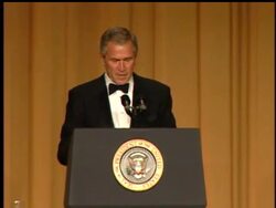 President Bush Saturday night said he 'decided not to be funny' at this year's Correspondent's Dinner, in light of the tragedy at Virginia Tech University. News Clip
