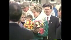 Princess Diana visiting Ayrshire News Clip